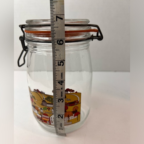Vintage 1L Arc France Heartland Glass Canister with Hinged Lid w/gasket seal - Picture 11 of 11